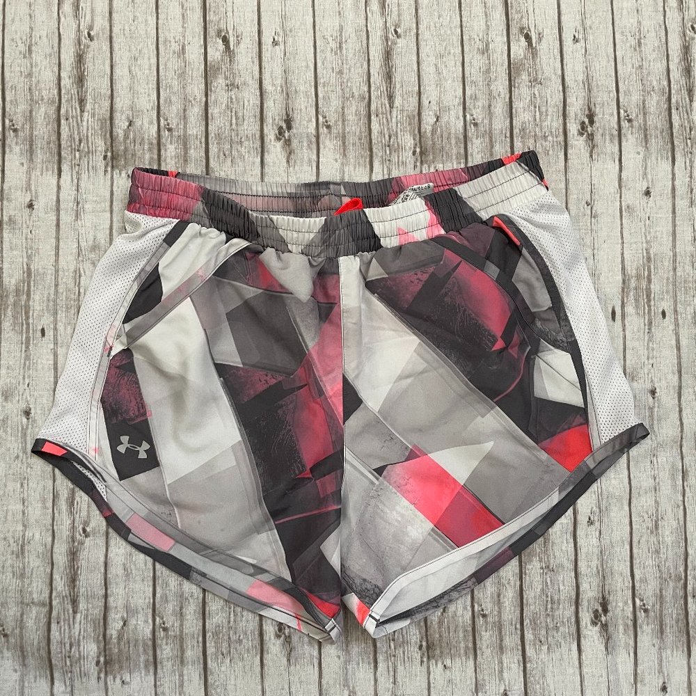 Under Armour Womens HeatGear Loose Running Shorts Sz XS Lined Drawstring Pockets